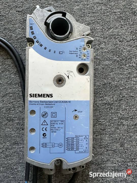 Siłownik obrotowy ze sprężyną GCA3261E Siemens Pozostałe Łódź
