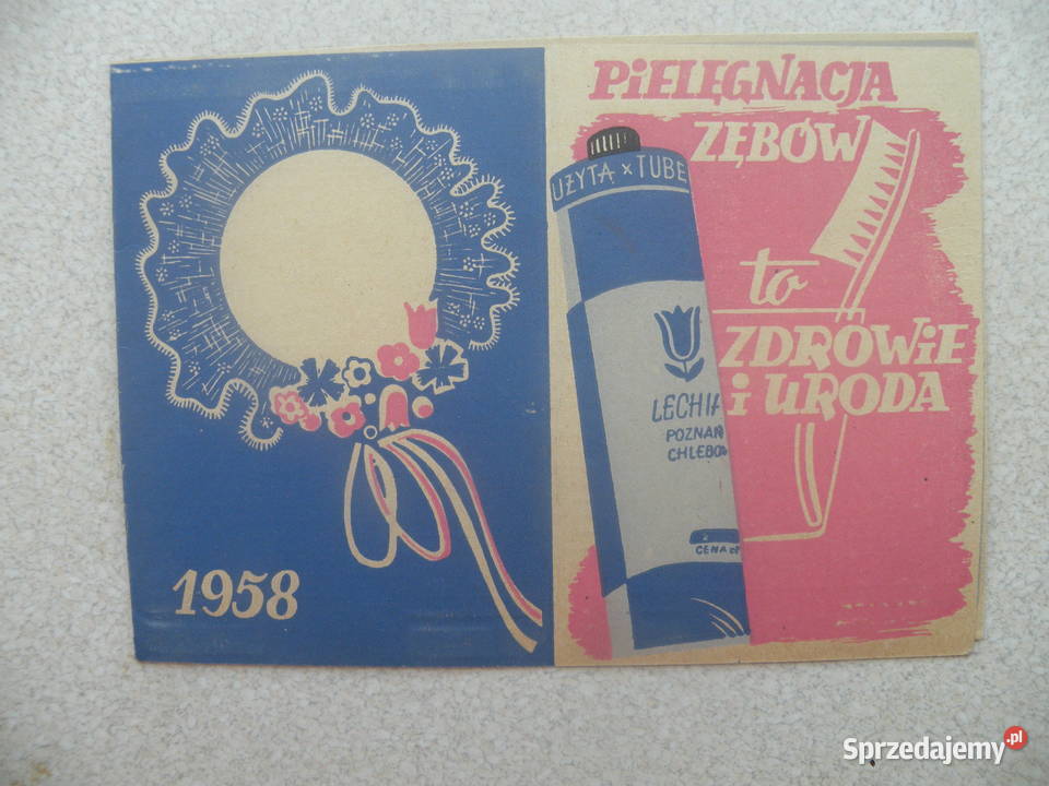 Kalendarzyk kalendarz 1958r POLLENA LECHIA Antyki, Sztuka, Kolekcje małopolskie Andrychów
