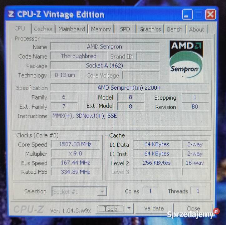 Procesor AMD Sempron 2200 Socket A 462 komplet AMD Łódź