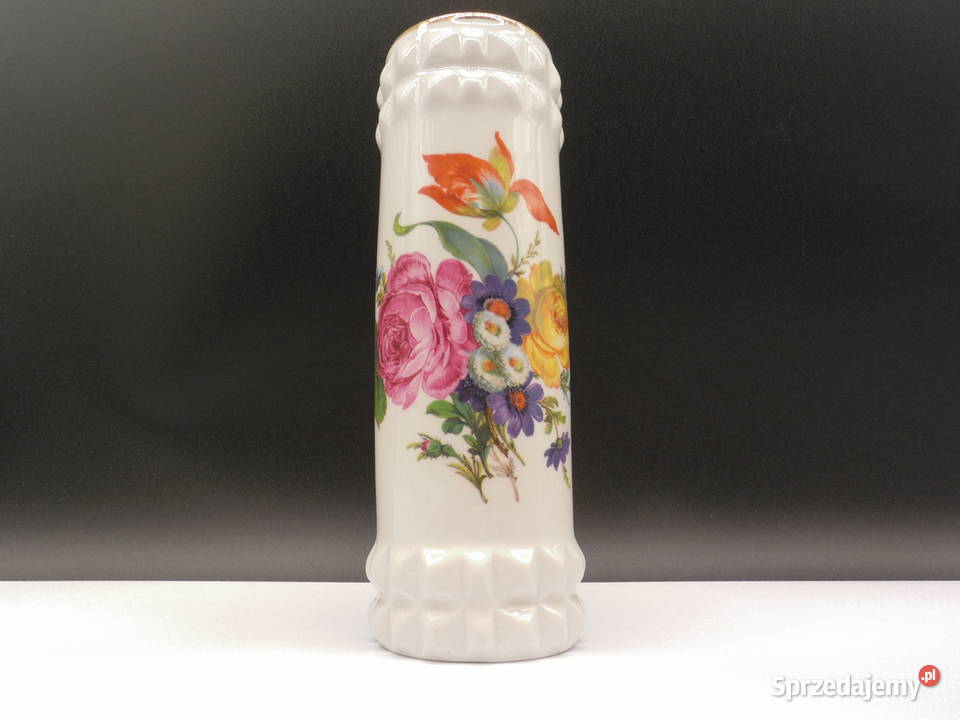 Elegancki Wazon Porcelanowy Motyw Kwiatowy sprzedam