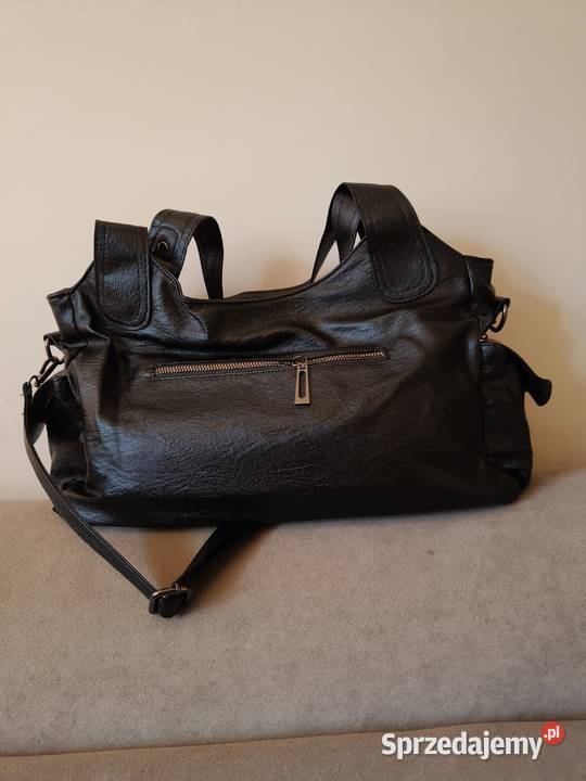 Torba damska na ramię Czarna pojemna 24cm Katowice