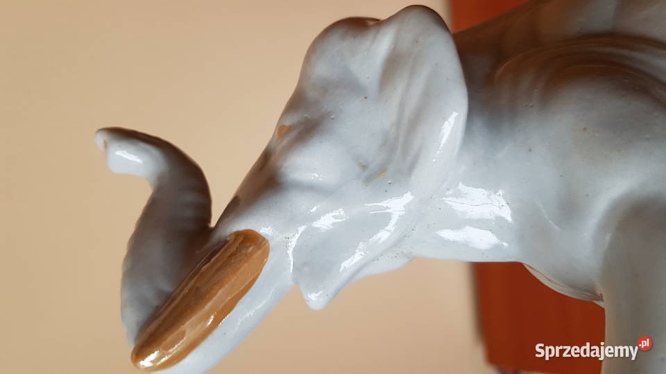 Duża sygnowana figurka Słonia Słoń Steatyt Dąbrowa Górnicza