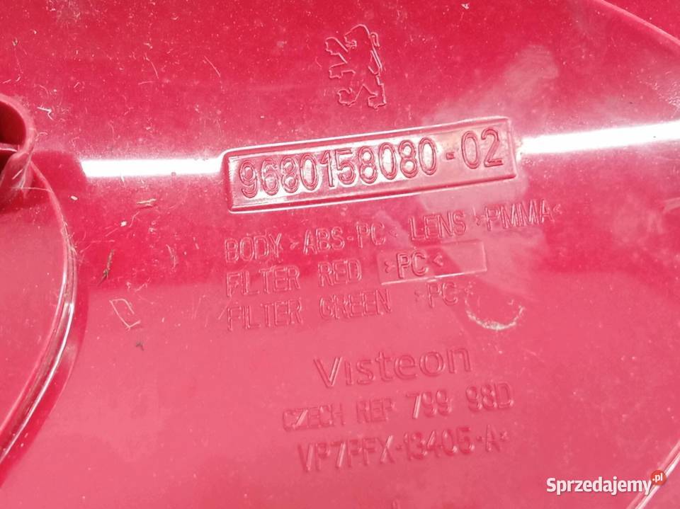 LAMPA TYŁ LEWA EU KOMBI 9680158080 Peugeot 207 I sprzedam