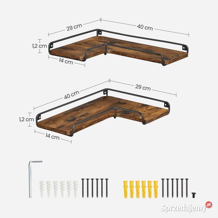 Półka narożna w kształcie litery L 2 Żary