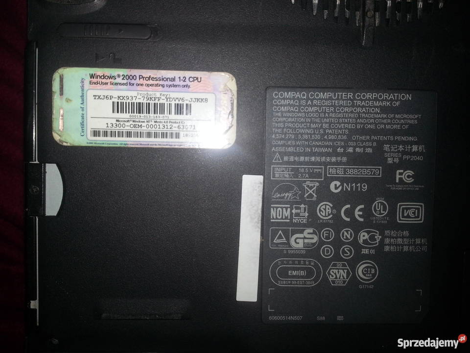 Laptop compaq model PP2040 ARMADA M700 Krak w Sprzedajemy.pl