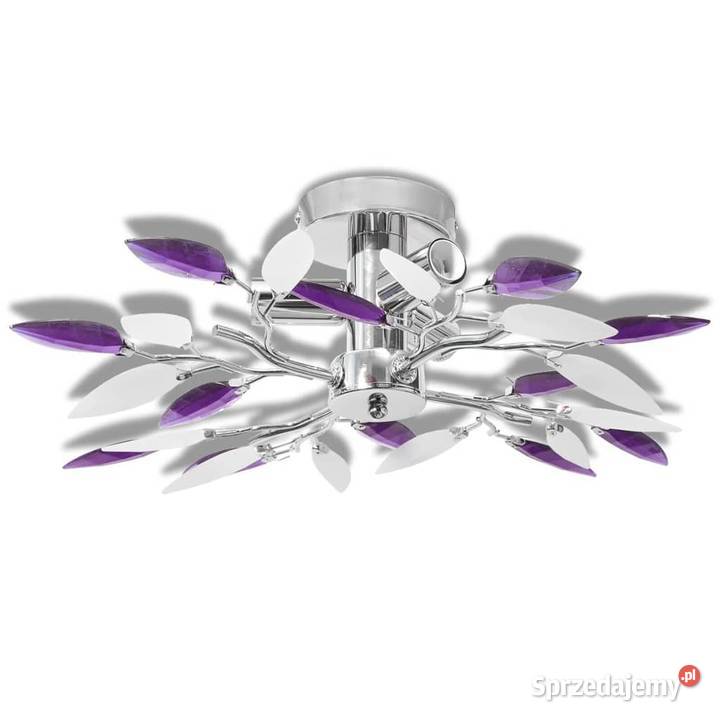 vidaXL Lampa sufitowa 3 żarówki E14 fioletowa Pozostałe mazowieckie Warszawa