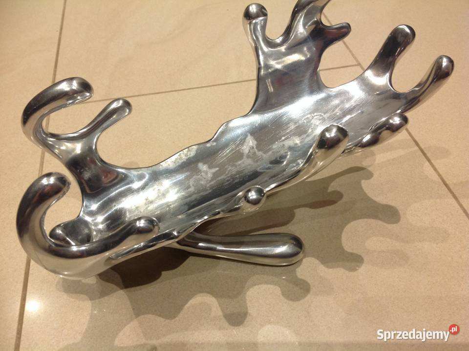 Piękny Srebrny Stojak na Wino Aluminium Design Nowa Sól