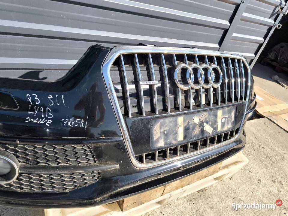 ZDERZAK PRZÓD AUDI Q3 8U LY9B POD SPRYSKIWACZE S Motoryzacja Przystajń
