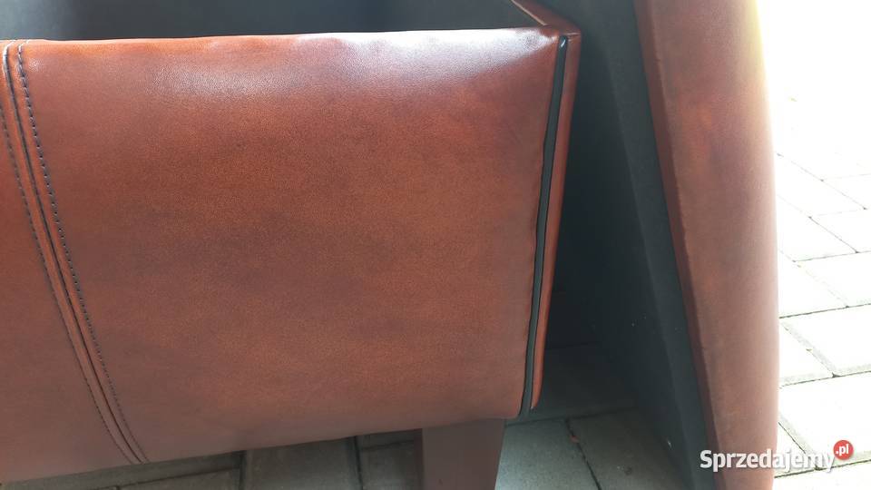 Puf skórzany brązowy otwierany Podnóżek Gawroniec