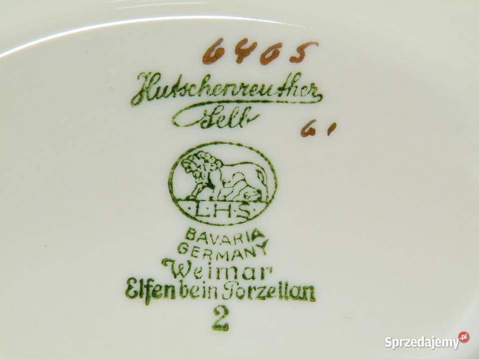 Sosjerka vintage Hutschenreuther Gelb Weimar Bydgoszcz