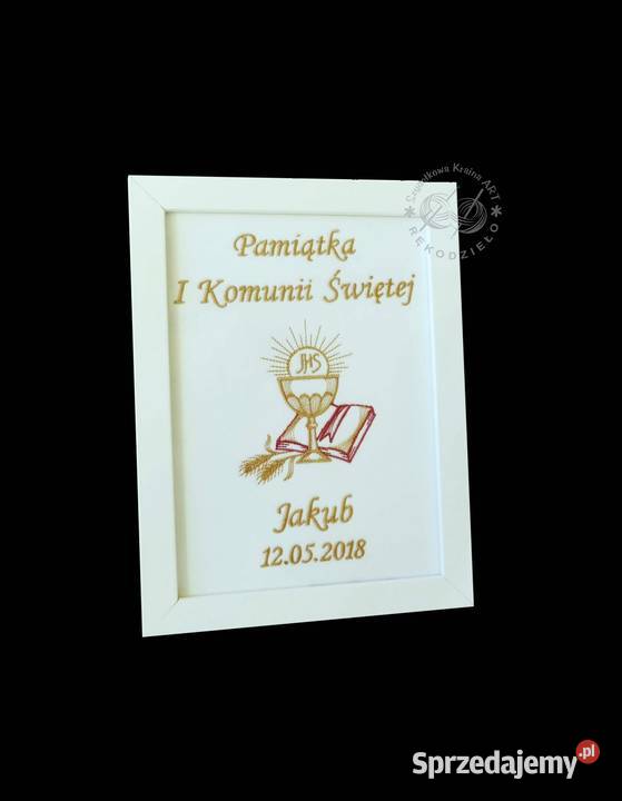 Pamiątka I Komunii Świętej obrazek ramka prezent Toruń sprzedam