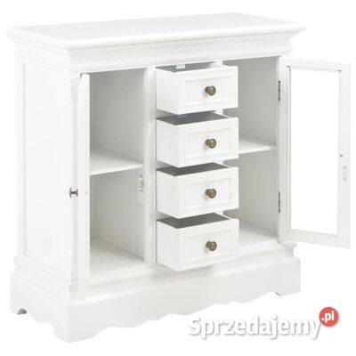 vidaXL Komoda biała 70 x 28 x 70 lite drewno