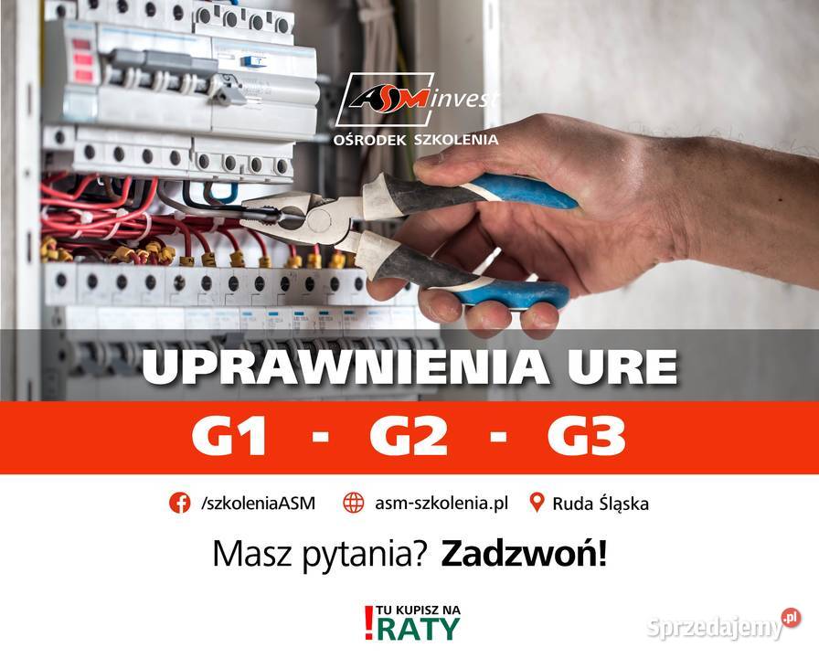Kurs URE G1 elektryczne G2 ciepłownicze G3 Ruda Śląska