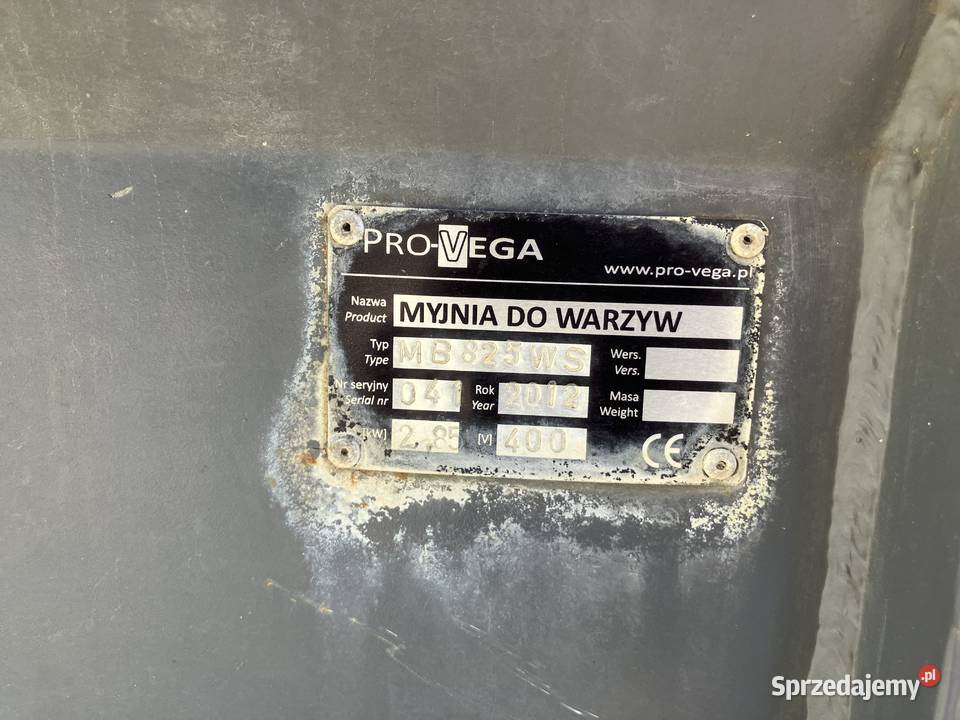 Myjka szczotkowa PROVEGA polerka do warzyw wielkopolskie sprzedam