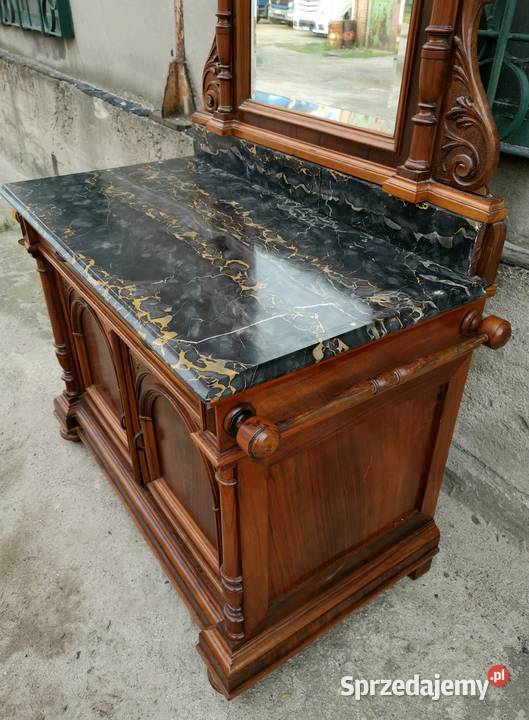 Eklektyczna włoska toaletka komoda z lustrem Wałbrzych