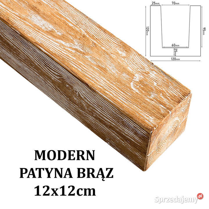 Belka Modern 12x12 Patyna Brąz Panele dekoracyjne małopolskie Gdów