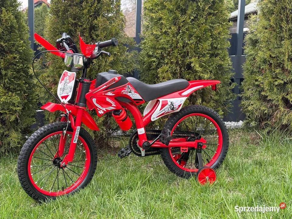 Rowerek 16 cross czerwony zielony Rowerki Kraków