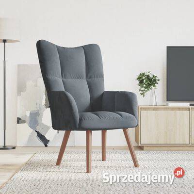 vidaXL Fotel ciemnoszary obity