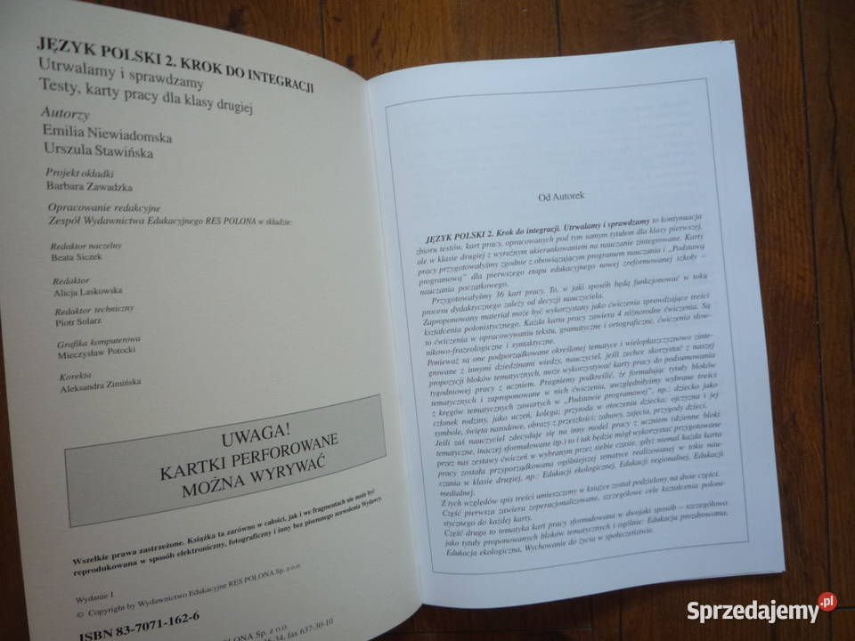 Język polski 2 Utrwalamy i sprawdzamy Testy sprzedam