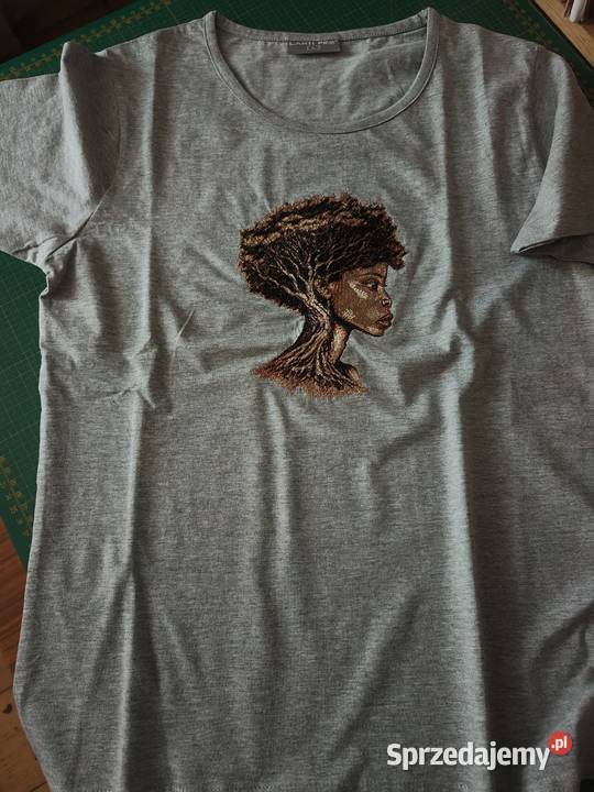 Tshirt bawełniany Lahti PR L szary haft małopolskie