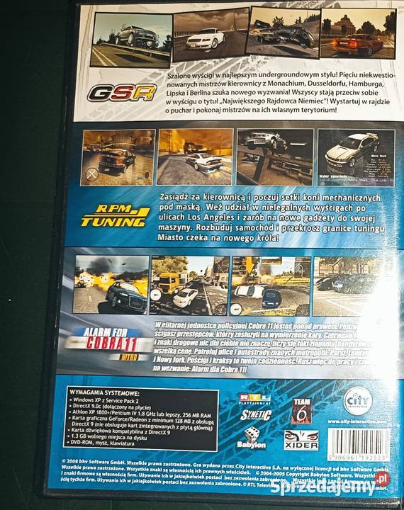 kultowe wyścigi GSR RPM Tuning Alarm for Cobra Komputerowe PC Rzeszów