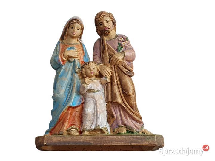 Stara figurka Świętej Rodziny Maryja Dzieciątko