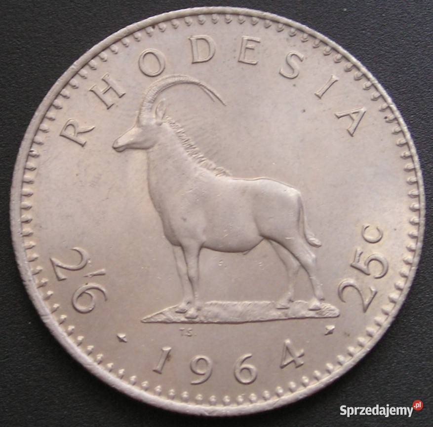 RODEZJA 25 CENT 1964 STAN 12 Łódź