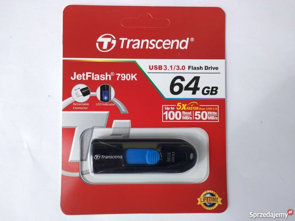 Pendrive Transcend JetFlash 64GB USB 3130 LED lubelskie Dęblin