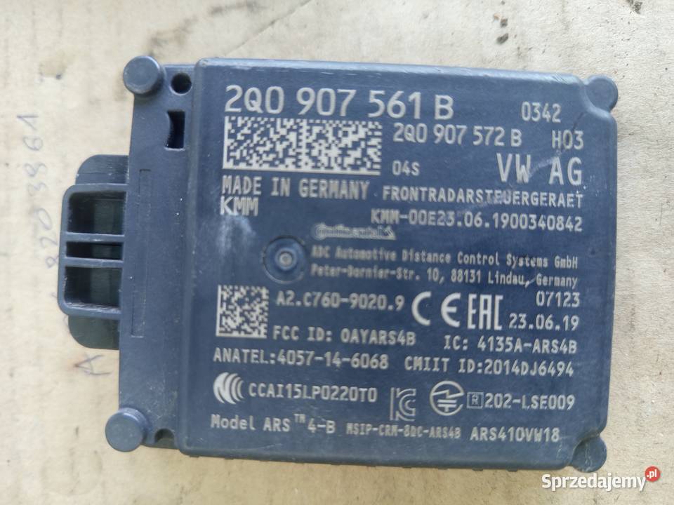 VW seat audi skoda radar 2q0 907 561b osobowe Silniki i osprzęt Rzeszów