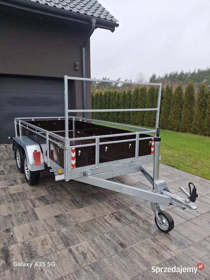 Przyczepka dmc 750 3mx15m 2 osie Alu najazdy oś towarowe
