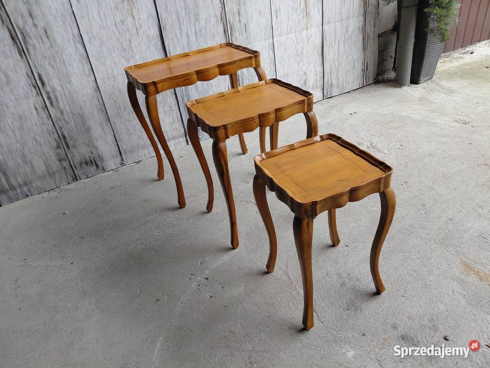 stoliki trojaki styl Ludwik dębowe 261 Byczyna