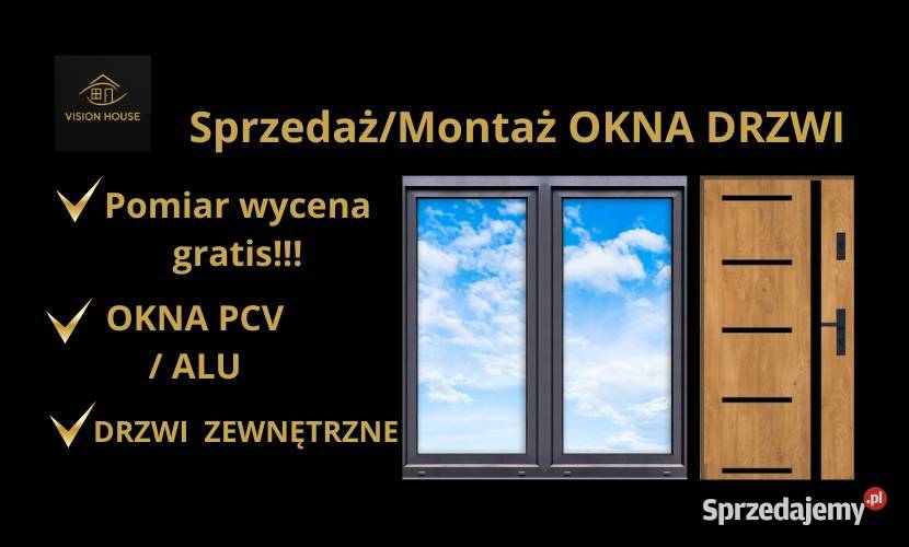 Okna PCV Drzwi zewnętrzne pomiar wycena mazowieckie Mińsk Mazowiecki sprzedam