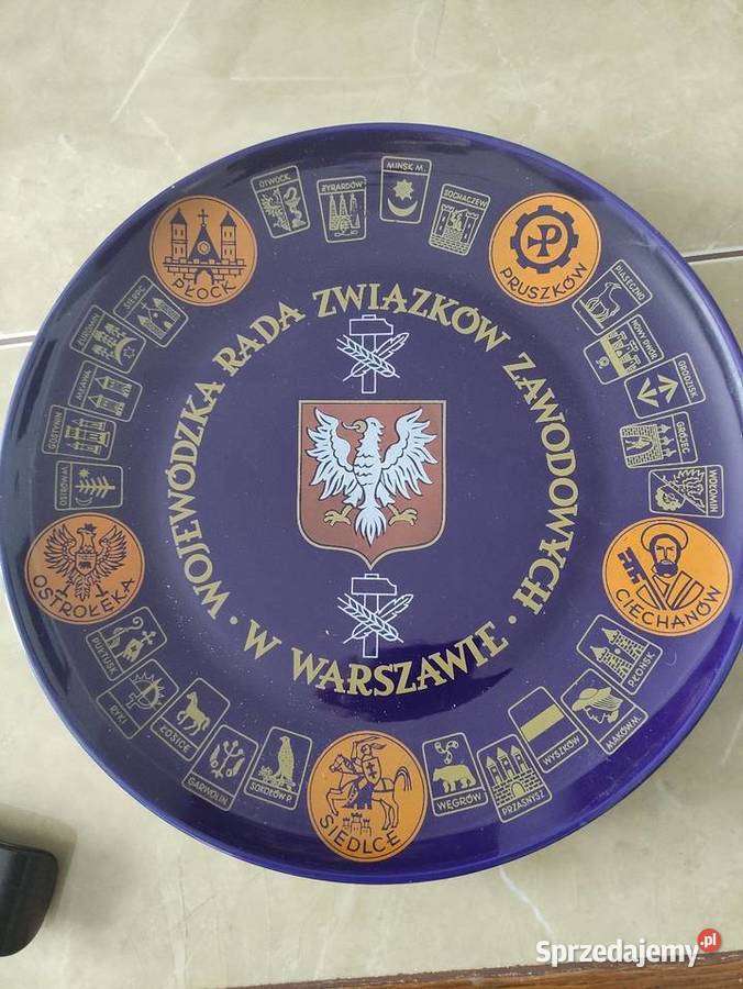 Duży talerz ceramiczny Pruszków