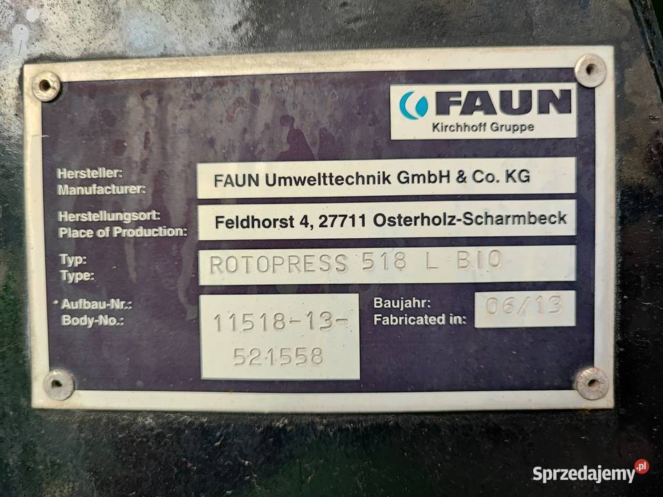 Scania P280 śmieciarka do BIO ROTOPRESS 20m3 10925kg