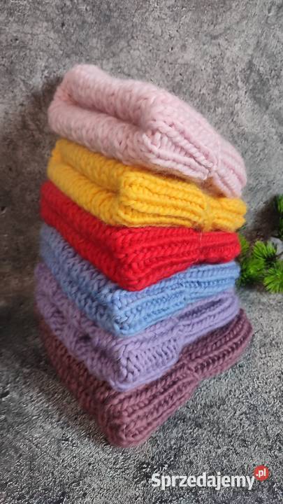 Czapki ze 100 wełny handmade Nakrycia głowy małopolskie Kraków sprzedam