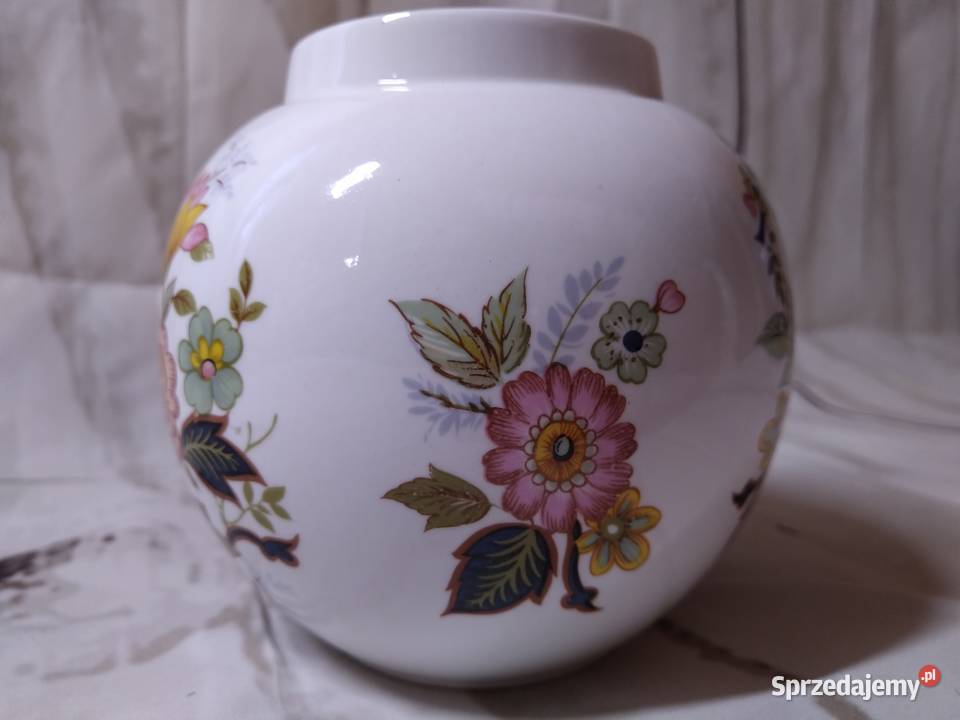 Śliczny angielski wazon z porcelany sygnowany Inowrocław