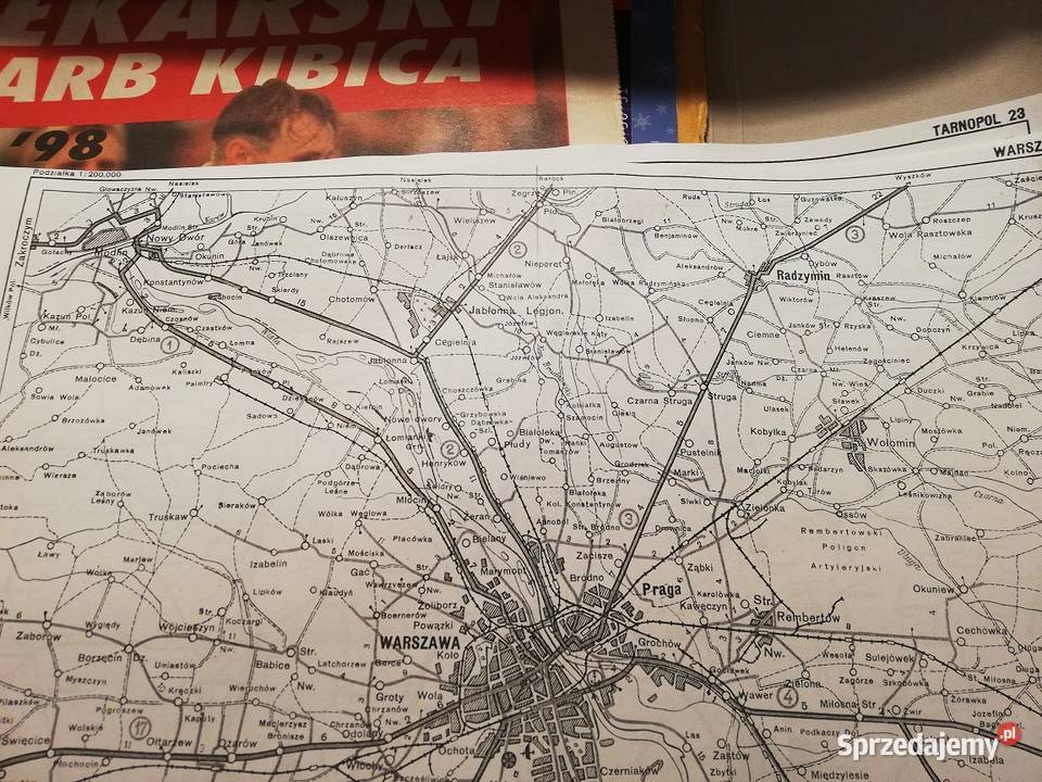 Atlas dróg samochodowych w Polsce 1939 ksero wielkopolskie Wronki