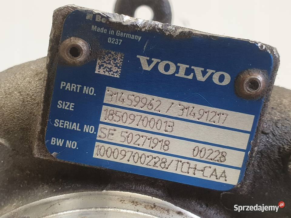 TURBOSPRĘŻARKA Volvo XC60 S60 V60 II 20 D3 turbo osobowe Chełm
