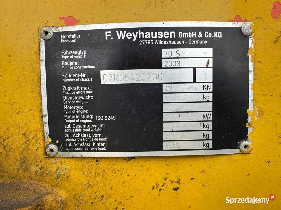 ATLAS 70S Ładowarka 2003 R widły łyżka Złoczew