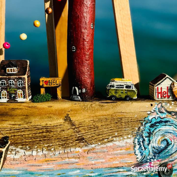 LUKI SZTUKI driftwood skarby Bałtyku wieszak HEL