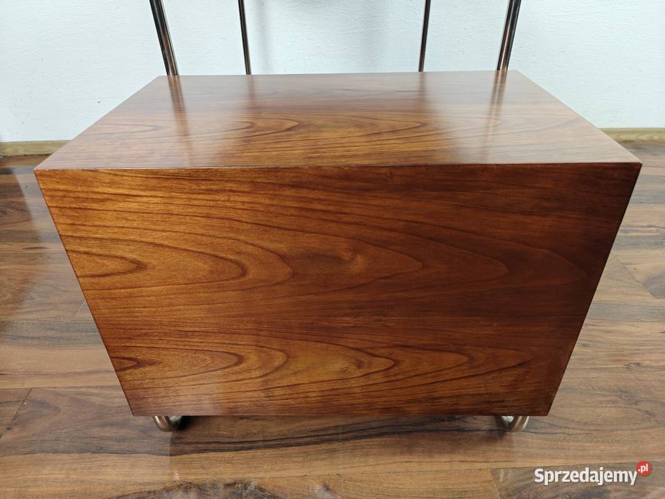 Biurko ciemny brąz chrom czereśnia Bauhaus Art mazowieckie Warszawa