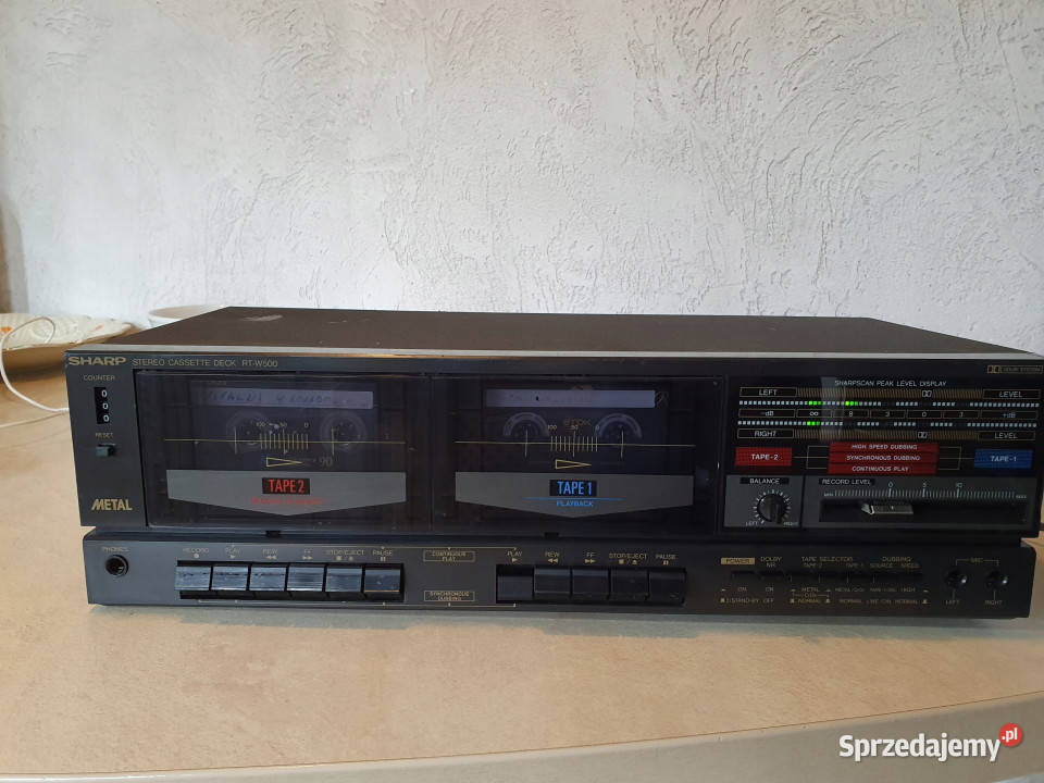 sharp RT W500 Stereo Cassette Deck magnetofon Międzychód
