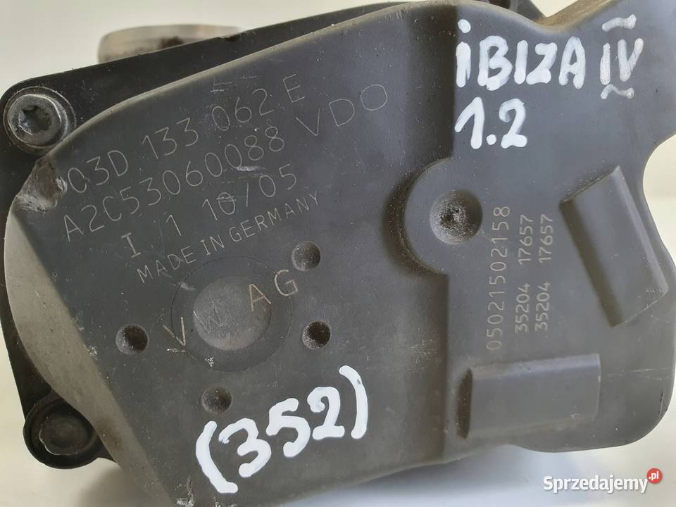 Seat Ibiza IV 12 12V PRZEPUSTNICA 03D133062E osobowe Przepustnice