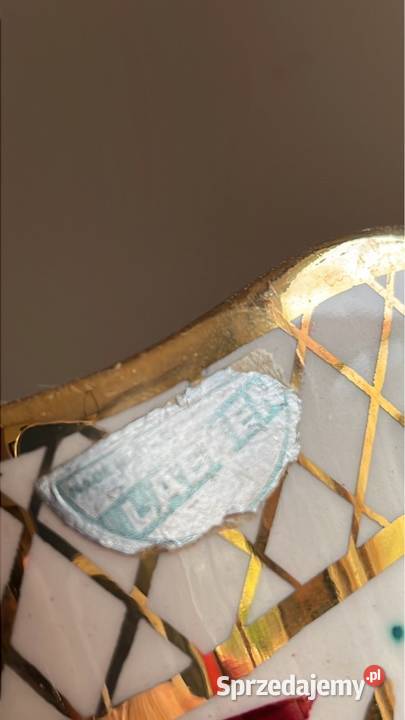 Wazon ręcznie zdobiony sceną dworską z jednej Gdańsk