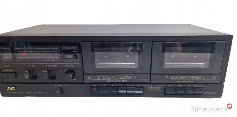 Magnetofon JVC TDW103 Cassette Deck Międzychód