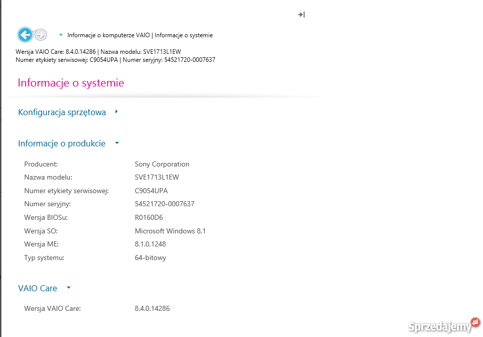 Sony Vaio Laptop 17 Okazja Gwarancja HTC Desire sprzedam