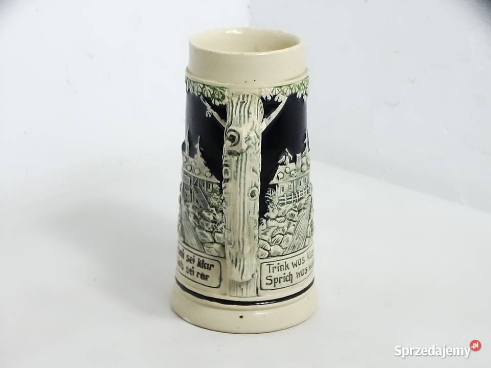 Stylowy Kufel Ceramiczny 05 l Relief Sceny Szklanki i kufle Biłgoraj
