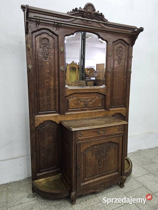 Stary dębowy wieszak garderoba ludwikowska Nowy Sącz sprzedam