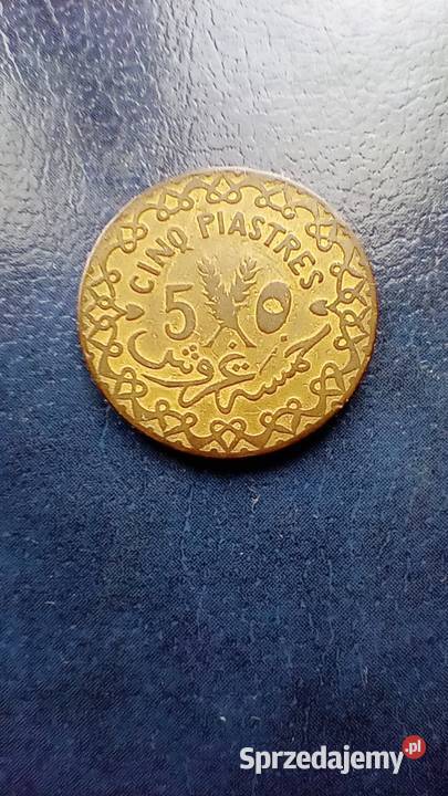 Stare monety 5 piastr 1933 Syria Lesko