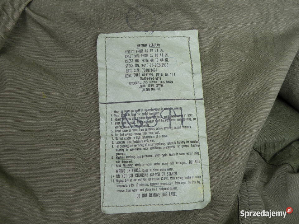 Kurtka m65 olive medium regular 85r